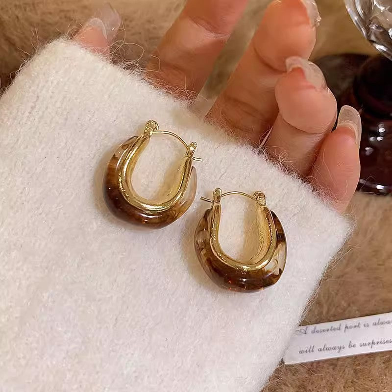 Wholesale large hoop light luxury earrings