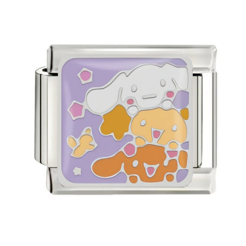 Wholesale 9mm Italian Charm Starter Bracelets DIY square Single Section Creative Stainless Steel Composable Bracelet
