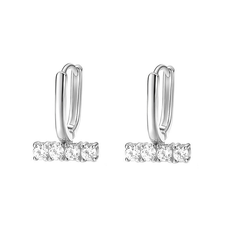 Wholesale S925 Sterling Silver Zircon Ear Buckle