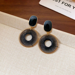 Wholesale Round Crystal Stud Earrings Silver Plating Sweet Style Party Wear Jewelry Accessory Gift Boutique Resale