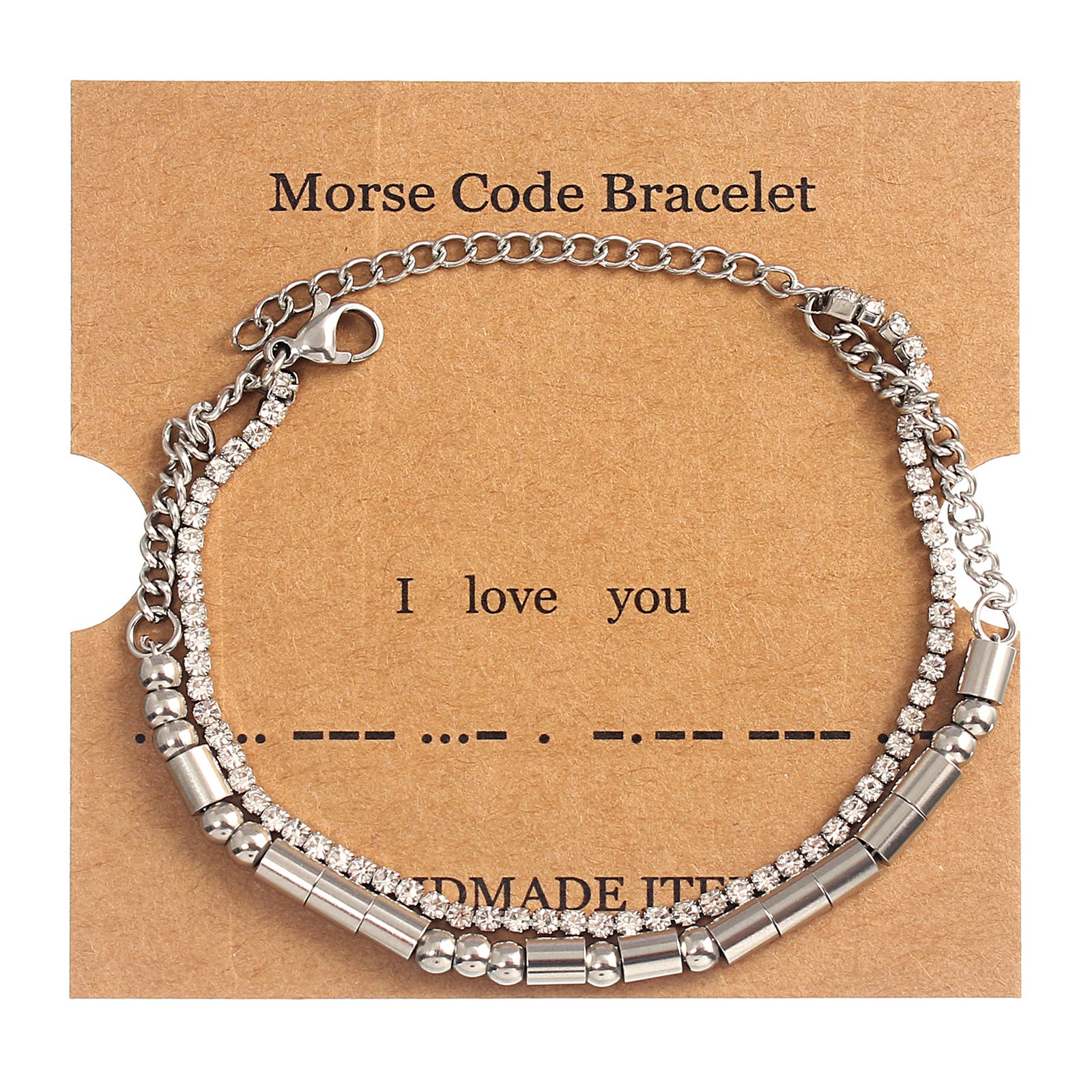 Bracelet en acier inoxydable à double couche à double couche à double couche à double couche à double couche