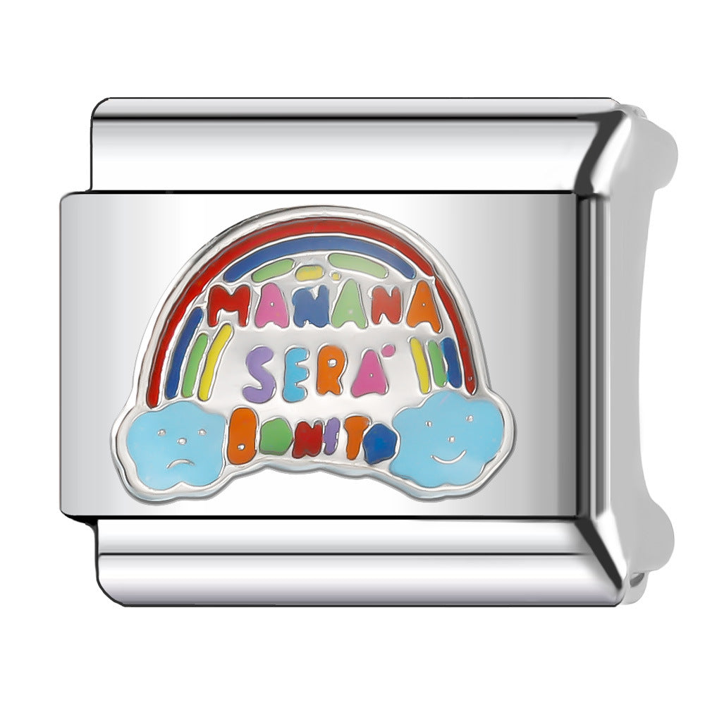 Wholesale Italian Charm Bracelet 9mm DIY Splicing Halloween Series Stainless Steel Composable Bracelet