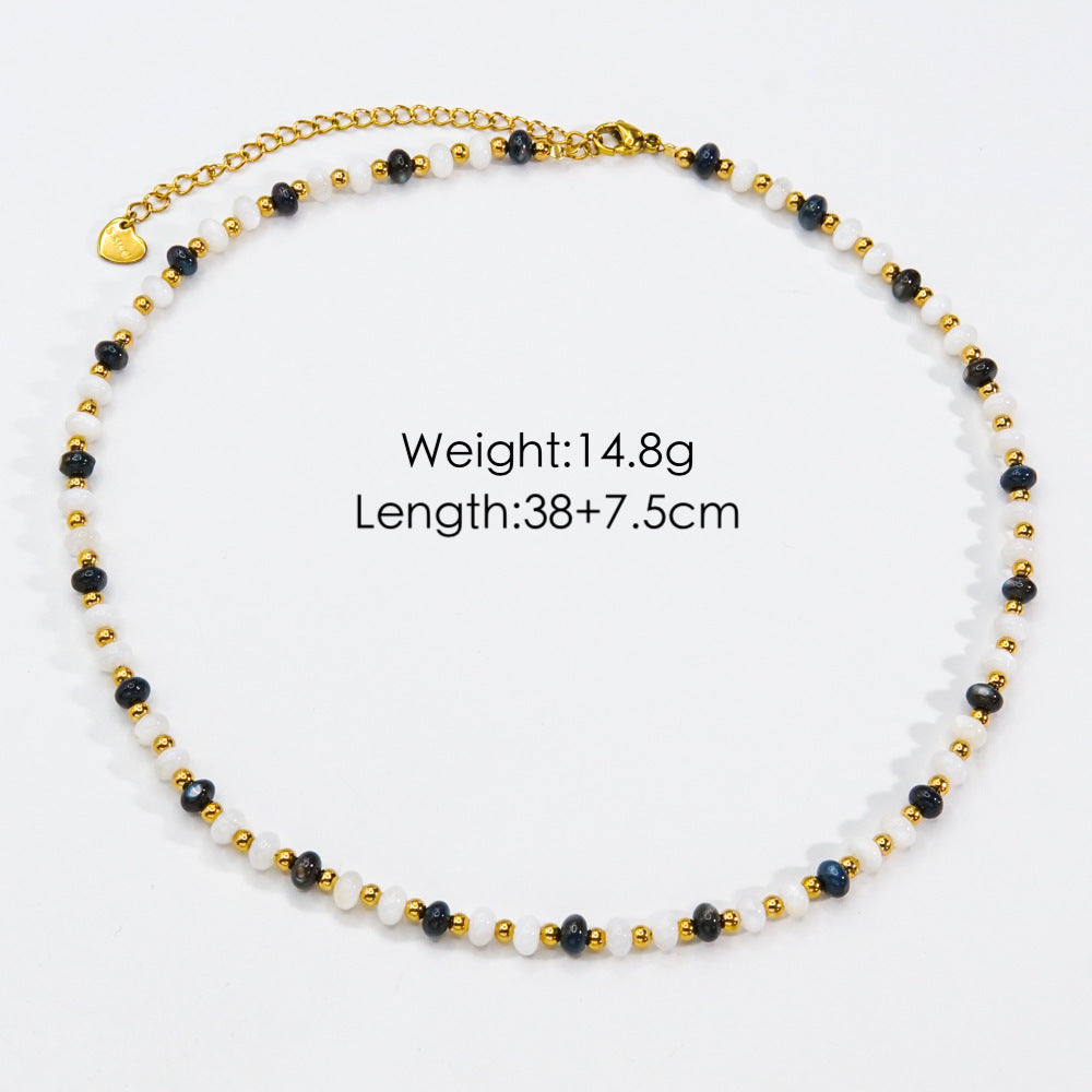 Wholesale Handmade Chain Natural Stone Necklace Star Stainless Steel Necklaces