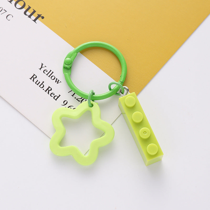 Wholesale acrylic colored five pointed star keychains ACC-KC-HuiMei012