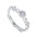 Wholesale S925 sterling silver plain ring with zircon adjustable ring