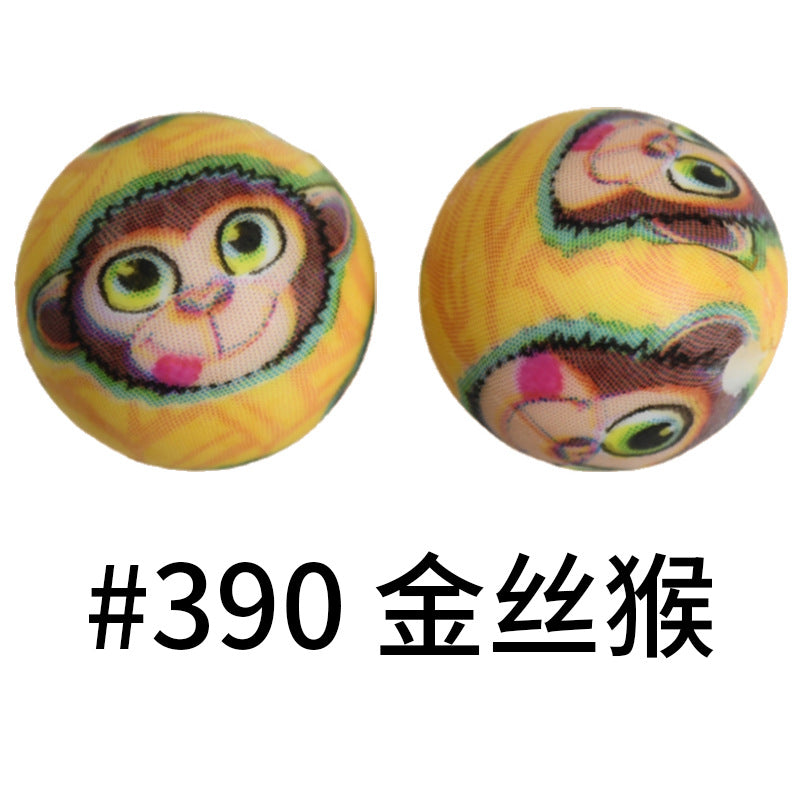 Wholesale 50pcs Western Style Leopard Skull Color Aztec Printed Silicone Balls Beads ACC-BDS-HeSheng003