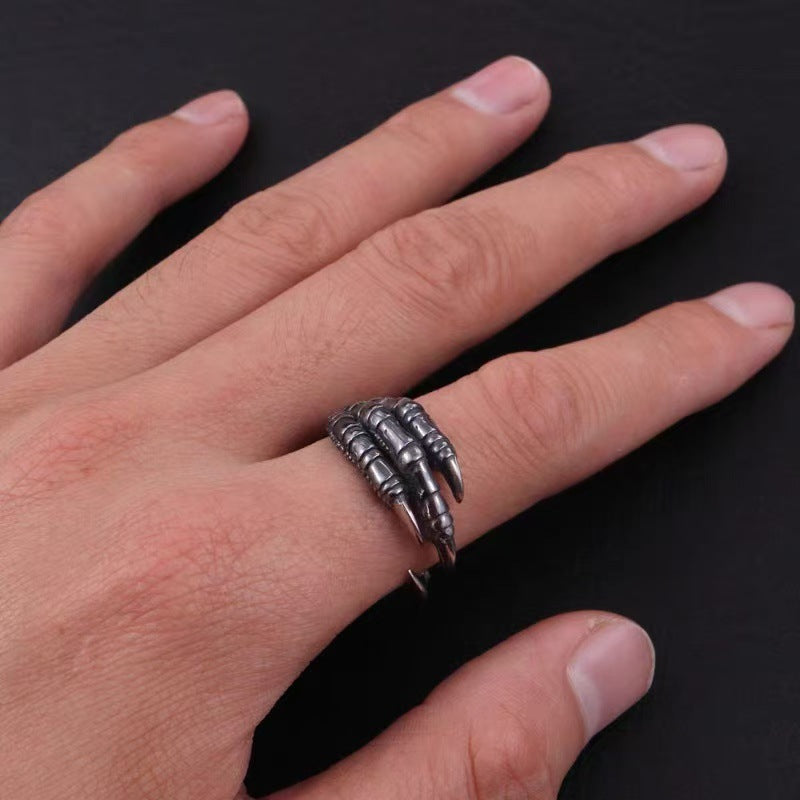 Wholesale Trendy Dragon Claw Ring for Men Adjustable Alloy Jewelry Accessory