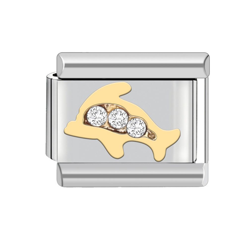 Wholesale Italian Charm Bracelet 9mm DIY  Super Cute  Creative Stainless Steel Composable Bracelet