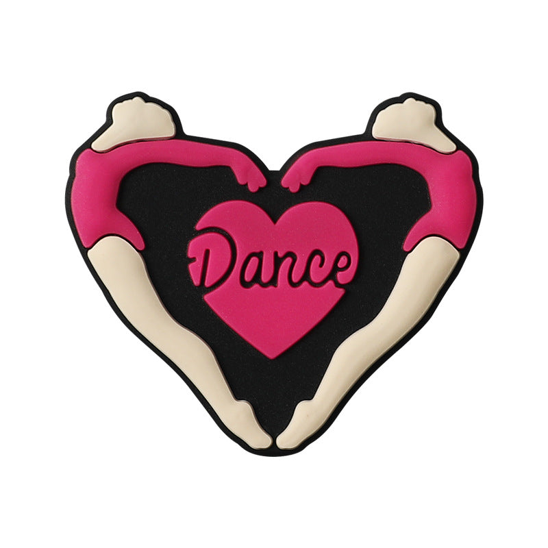 Wholesale 20pcs  pink ballet   Focal Beads DIY Bead Accessories