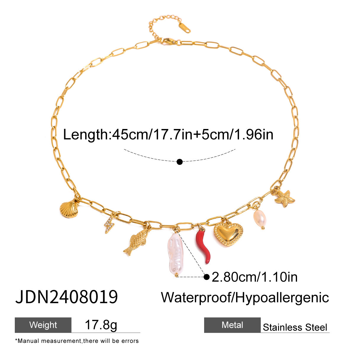 Wholesale Stainless Steel  Shell Necklace Light Luxury Clavicle Chain Jewelry