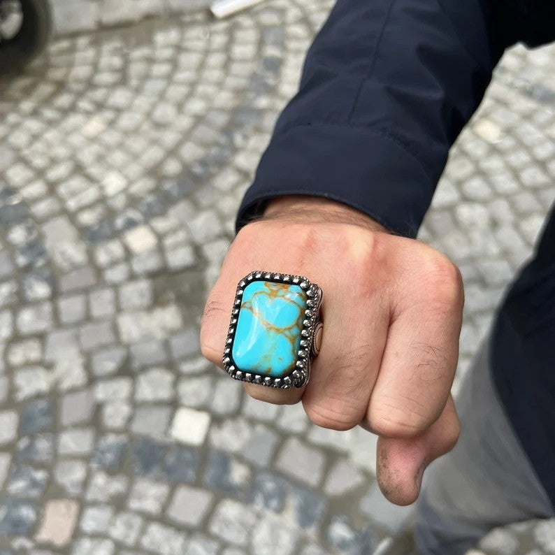 Wholesale  Square Turquoise Rings