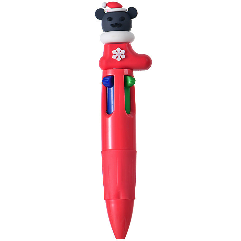 Wholesale Cute cartoon Christmas four-color ballpoint pen