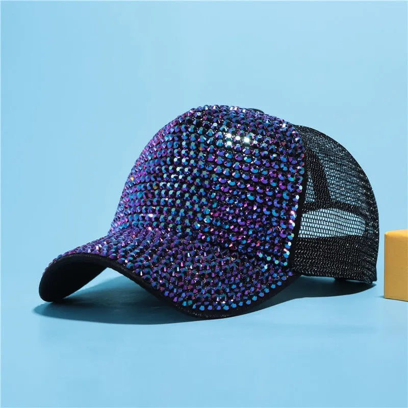 Wholesale  colorful rhinestone baseball cap