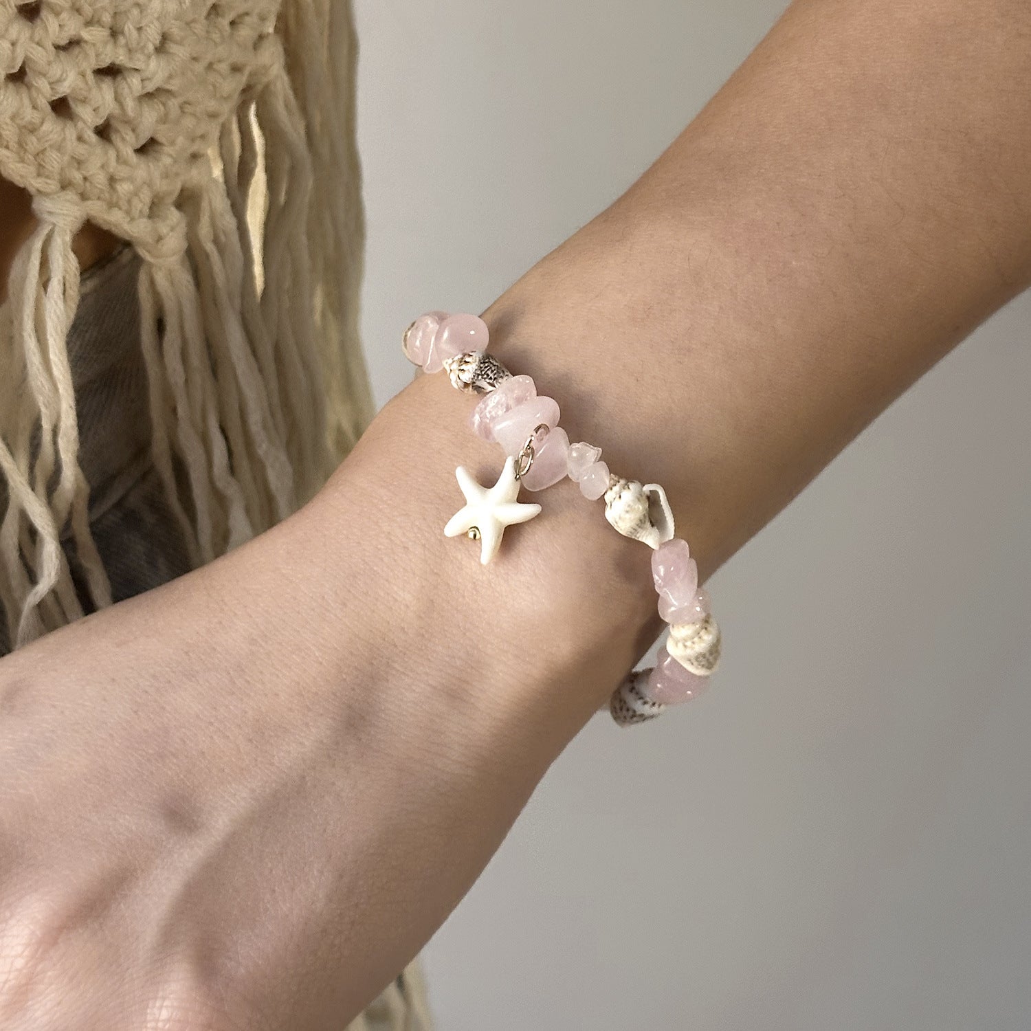 Wholesale  Gravel Starfish Shell Bracelet Bohemian Summer  Bracelet