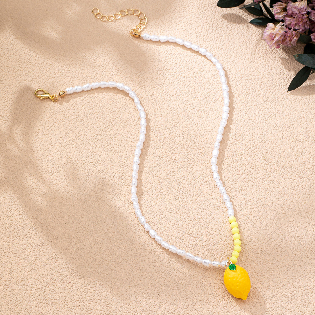 Wholesale Bohemian Fruit Pendant Handmade Beaded Chain Necklace Women S Vacation Jewelry Accessory