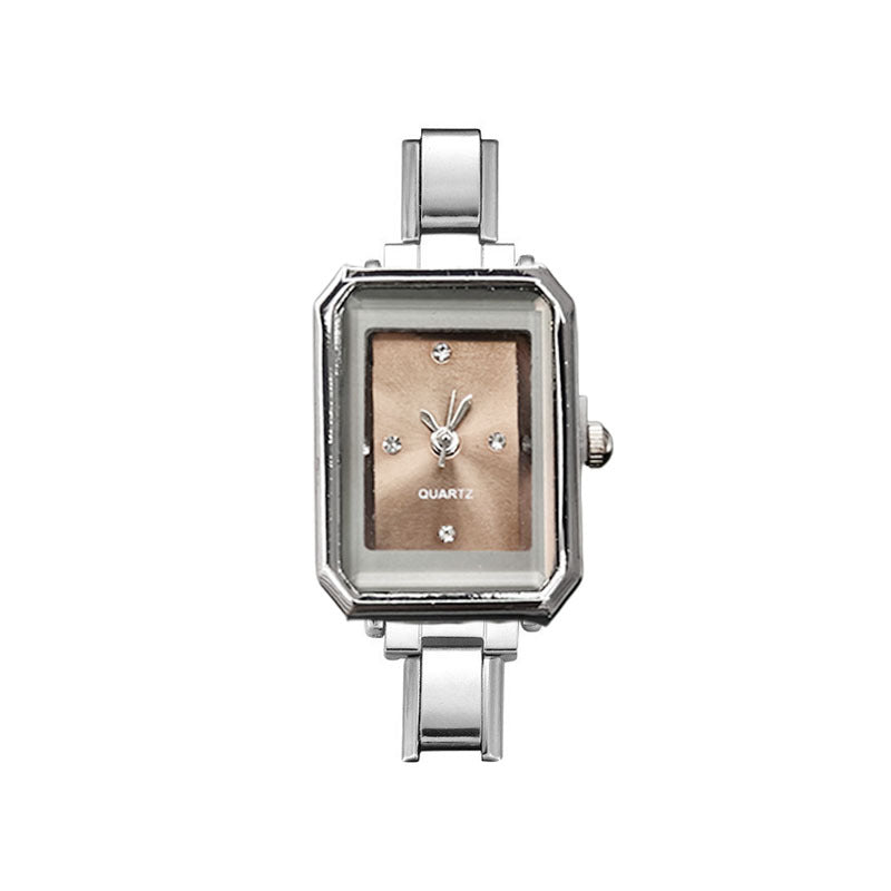 Wholesale Stainless Steel Quartz Watch,  Simple Rectangular Women' s Fashion Watch,  Casual Everyday Accessory