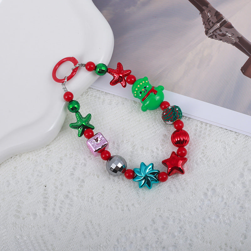 Wholesale Christmas beaded  keychain