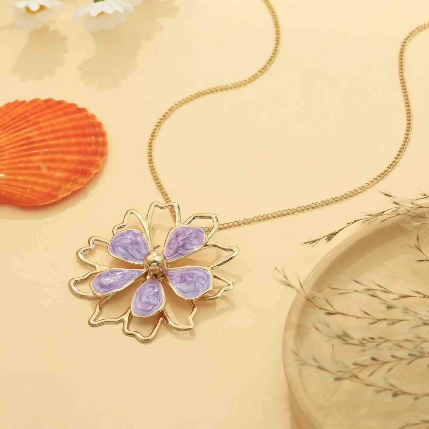 Wholesale Double-Layer Hollow Three-Dimensional Flower Ring