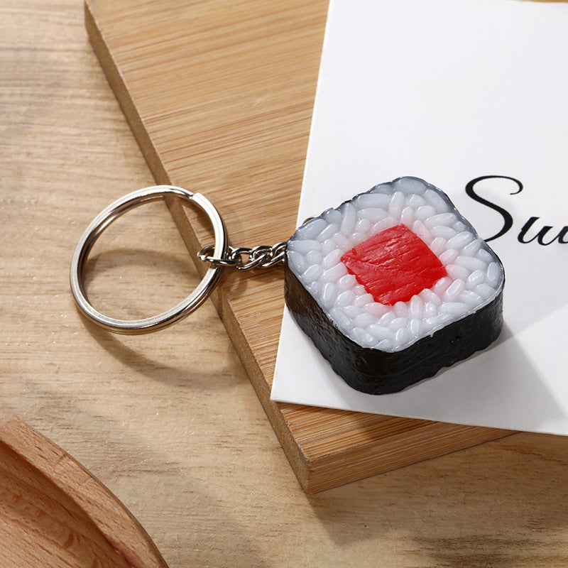 Wholesale pvc sushi cuisine keychain