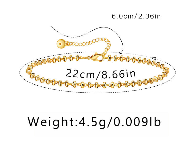Wholesale electroplating thin chain colorful water-blocking stackable arrow butterfly anklet