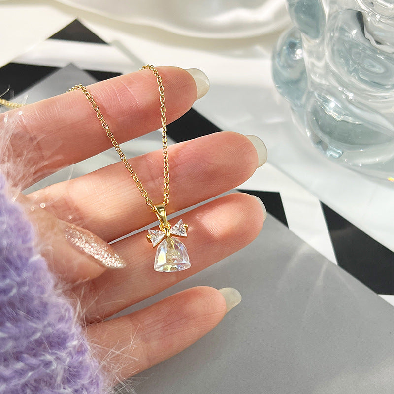 Wholesale Fluorescent Series Titanium Steel Necklace Clavicle Chain Choker Necklace ACC-NE-Panshi005