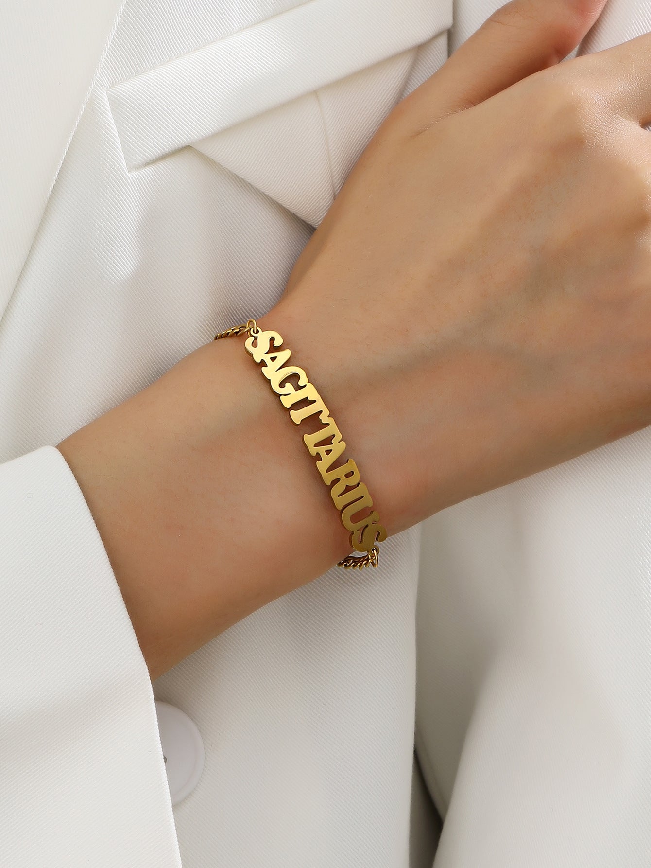 Wholesale Electroplated Alloy Zodiac Letter Bracelet Women S Contion Gift Jewelry Accessory