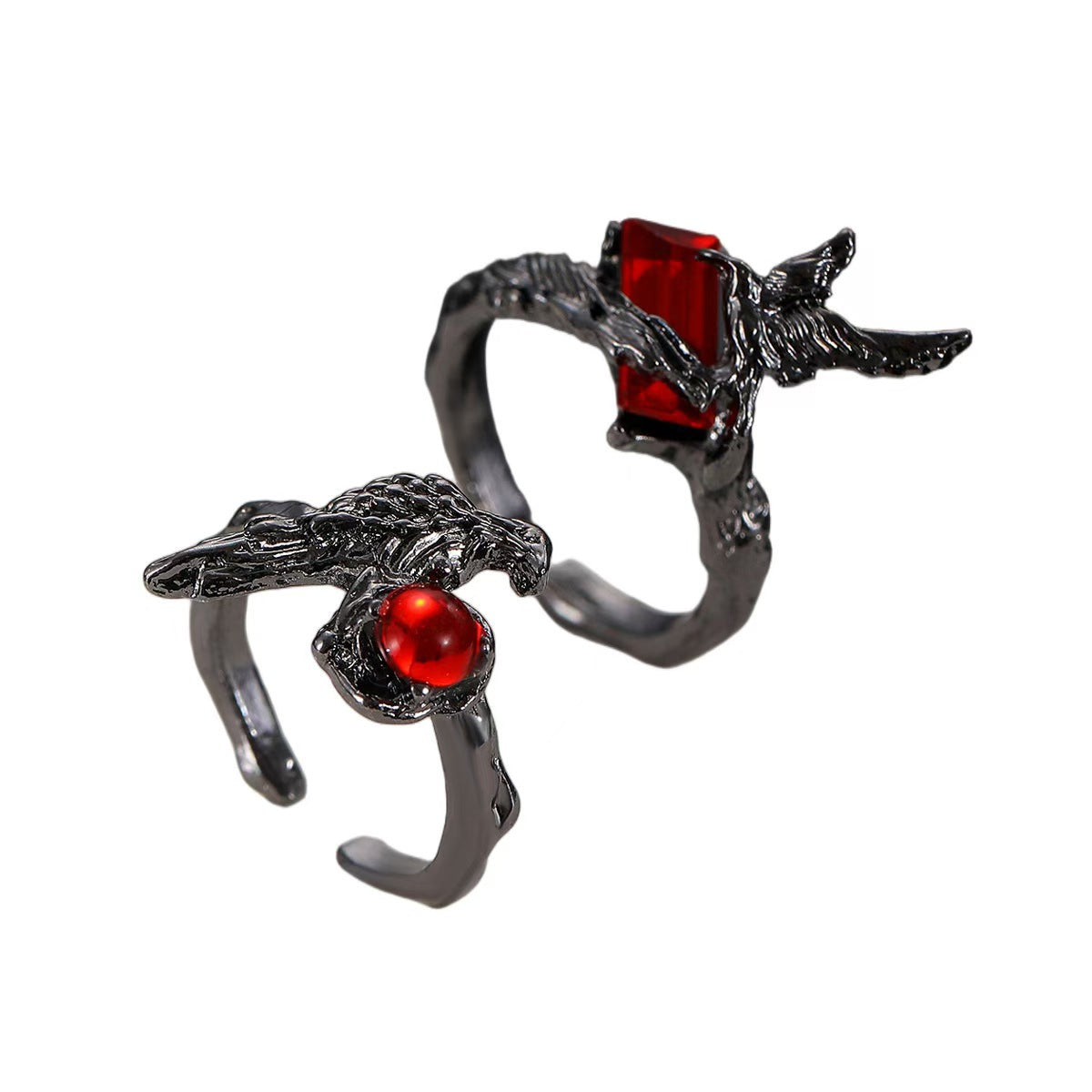 Wholesale Men' s Open Ring with Cross Oil-Drip Design Trendy Fashion Accessory