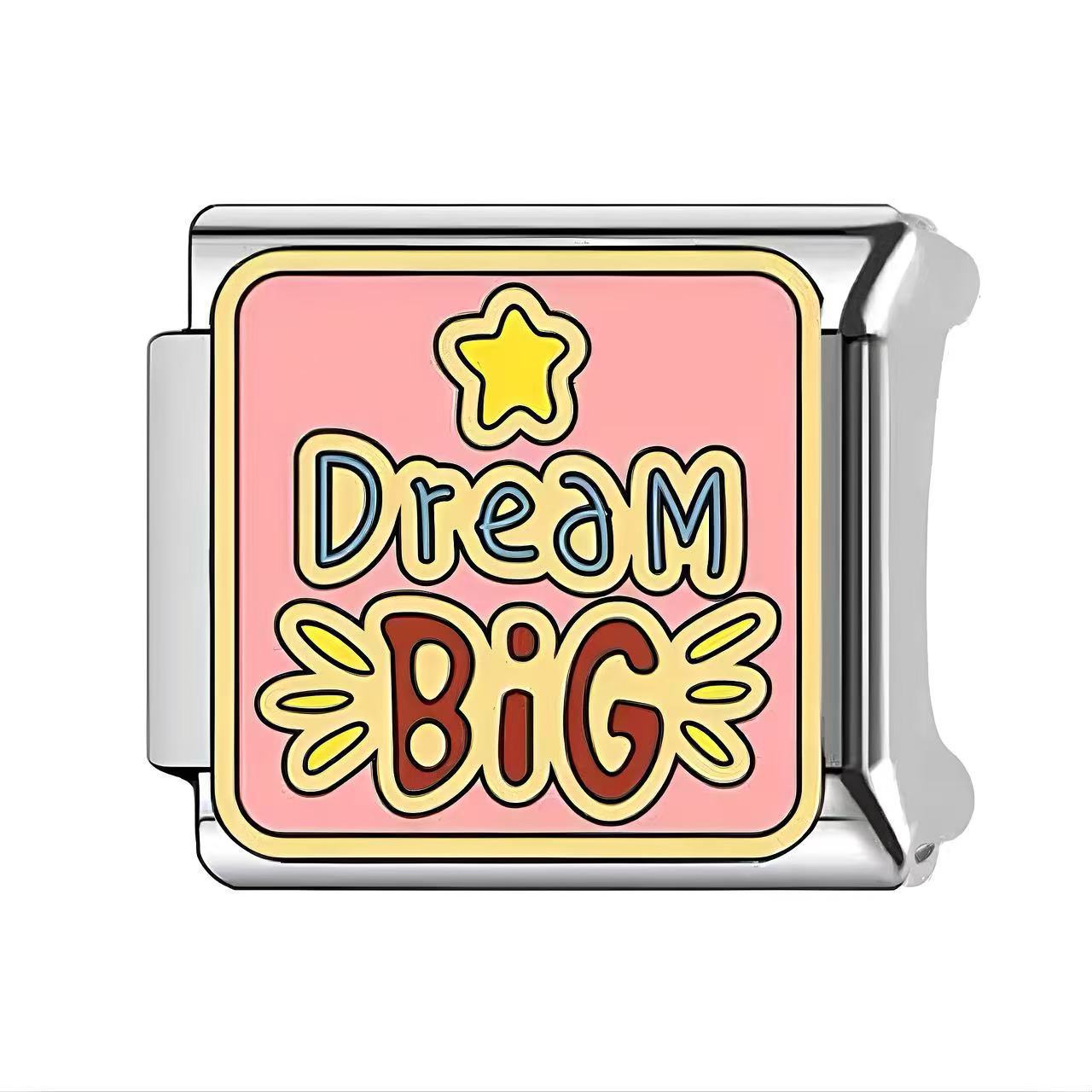 Wholesale Italian Charm Bracelet 9mm DIY English Pattern  Creative Stainless Steel Composable Bracelet