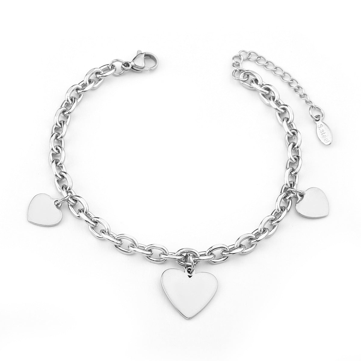 Wholesale Single Layer Chain Small Elephant Star Stainless Steel Bracelet ACC-BT-jiax008