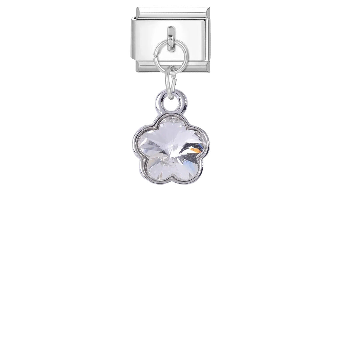 Wholesale Stylish DIY Charm Pendant for Bracelet Watch Strap - Titanium Steel Enamel Butterfly Cross Rhinestone Jewelry Accessory