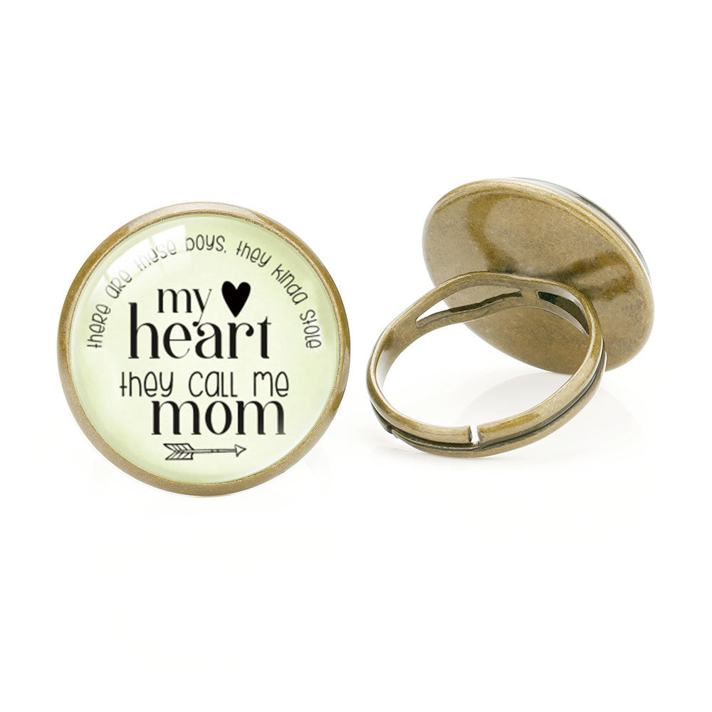 Wholesale mother's love MOM heart-shaped ring