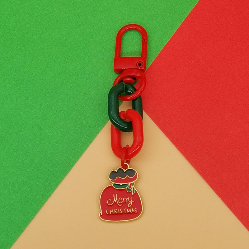 Wholesale Christmas Alloy Santa Claus Snowflake Elk Tree Keychains ACC-KC-Haol001