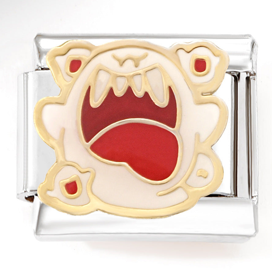 Wholesale Italian Charm Bracelet 9mm DIY Splicing Cute Cartoon Series Stainless Steel Composable Bracelet