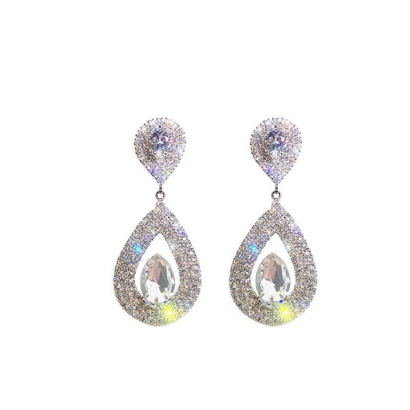 Wholesale s925 silver needle Flash personality stud earrings