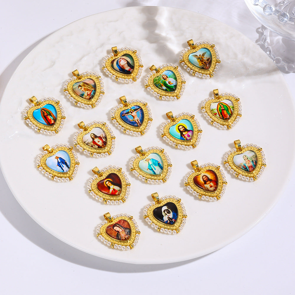 Wholesale Vintage copper plated 18k color-preserving hand-woven imitation pearl necklace pendant jewelry