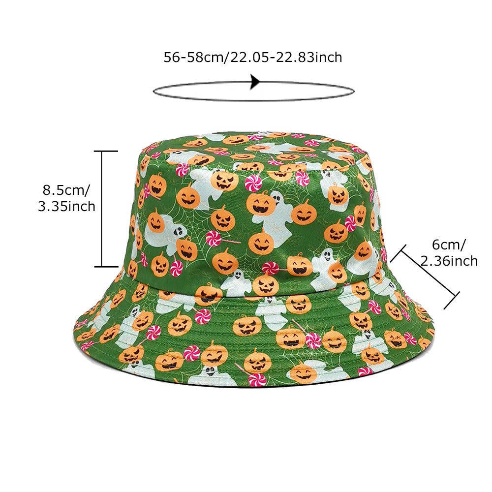 Wholesale Cartoon  Pumpkin Double sided Bucket Hat