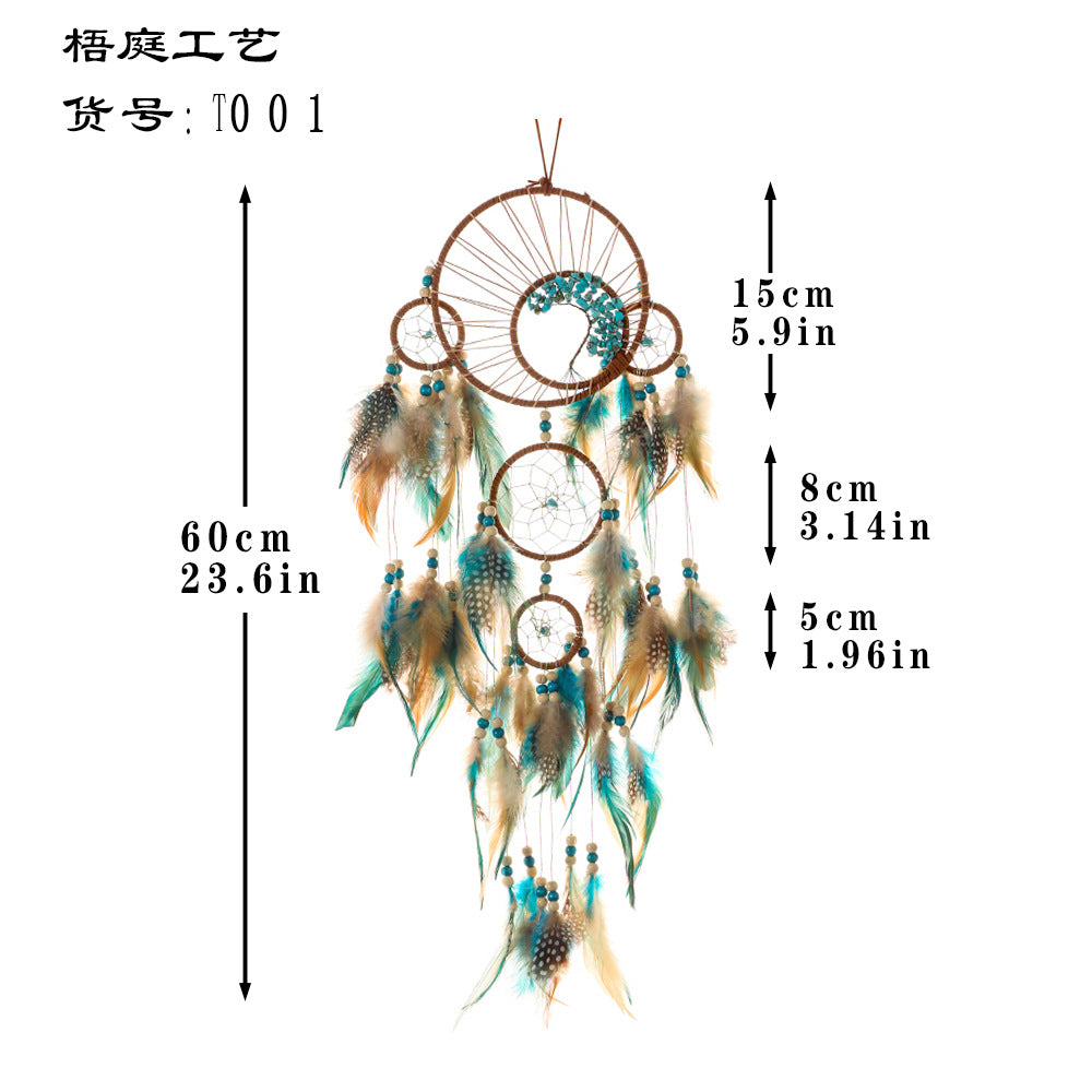 Wholesale Feather Turquoise Dreamcatcher