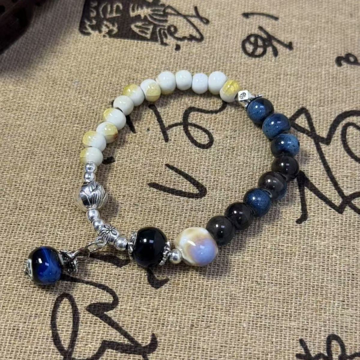 Wholesale Leaf Design Ceramic Beaded Bracelet - Trendy Unisex Fashion Accessory for Boutique Resale