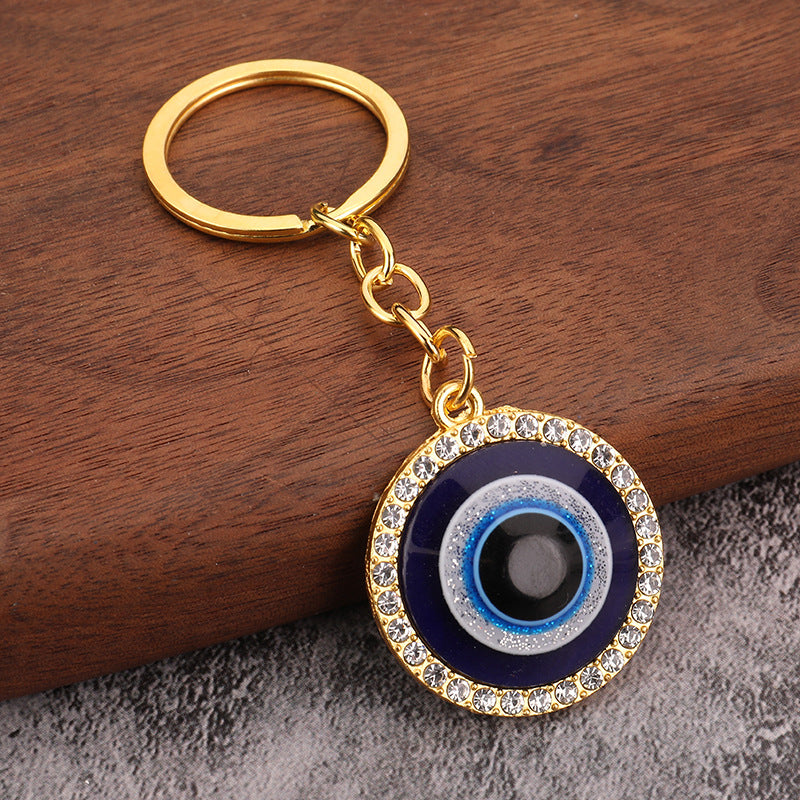 Wholesale Alloy Blue Eyes Owl Demon Eye Keychain