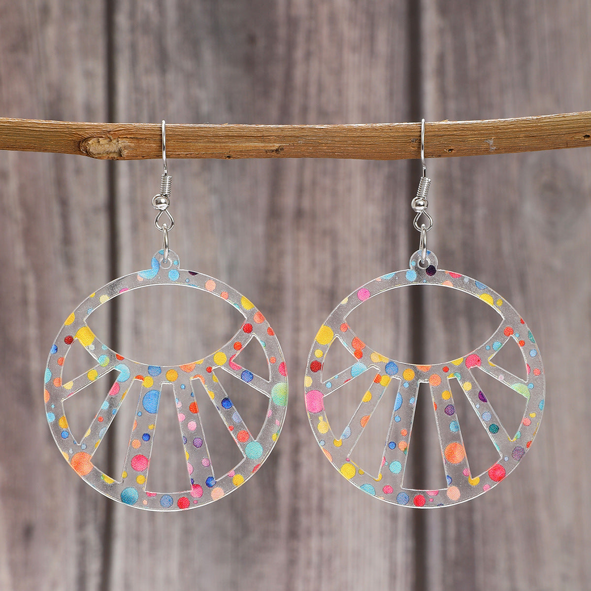 Wholesale  drop shaped pumpkin shell acrylic earrings