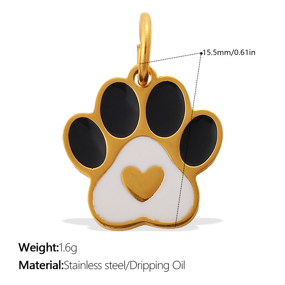 Wholesale Cute Cartoon Dog Paw Print Pendant Charms