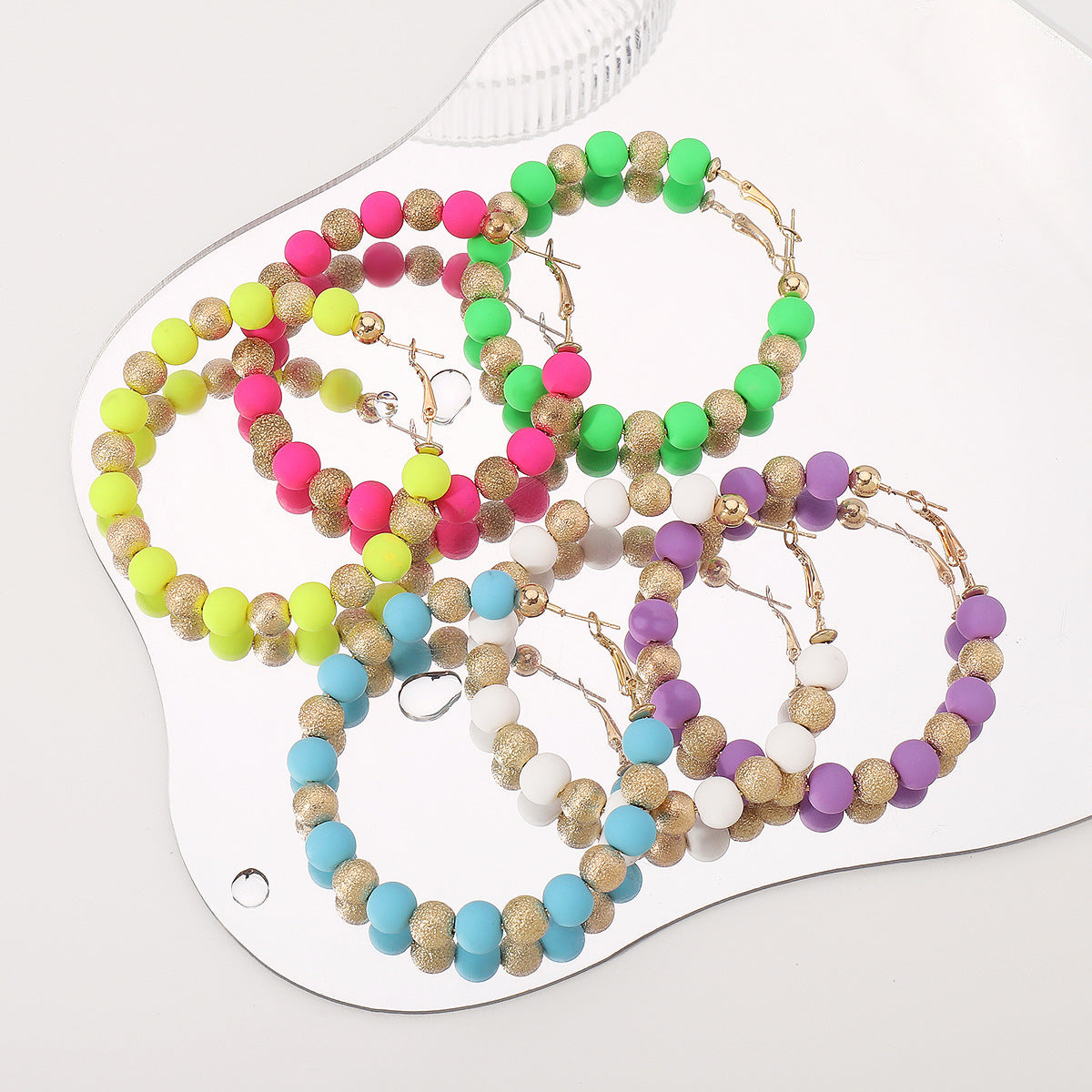 Wholesale Colorful Polymer Clay Beads Earrings ACC-ES-XianDi002