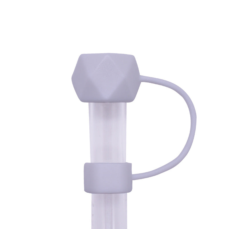 Wholesale 5pcs Candy Color Series 10mm PVC Soft Straw Tube Cap