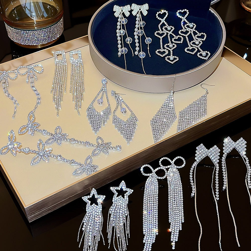 Wholesale S925 Silver Needle Tassel Earrings ACC-ES-Xiyue001