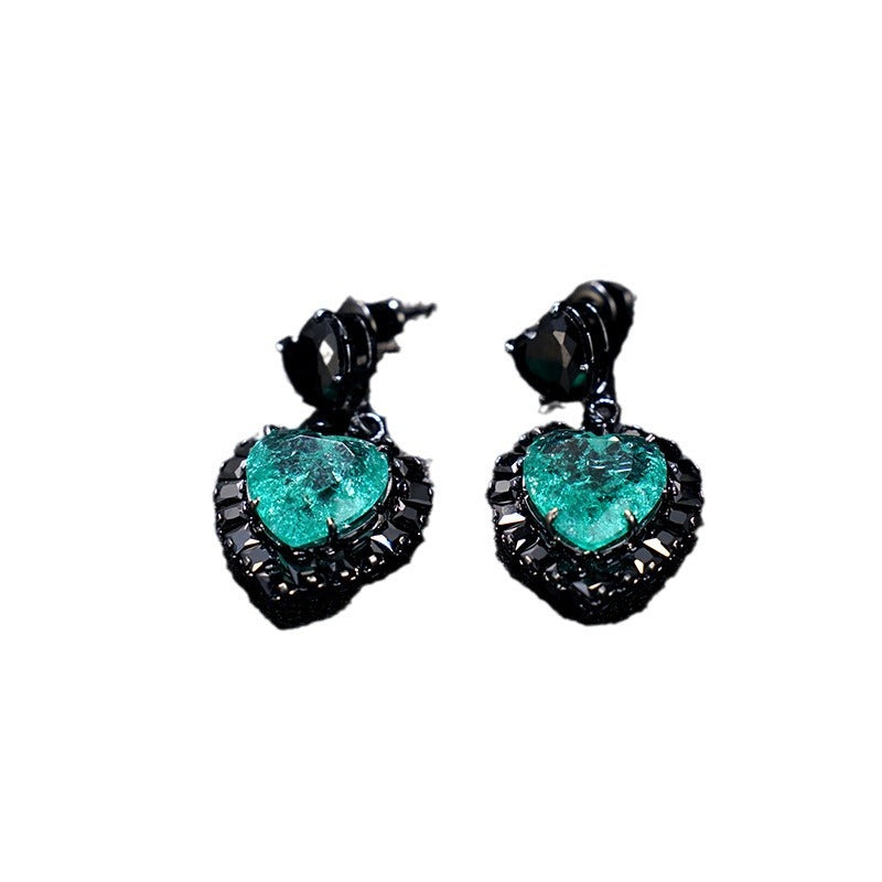 Wholesale  925 silver needle  luxury  love earrings