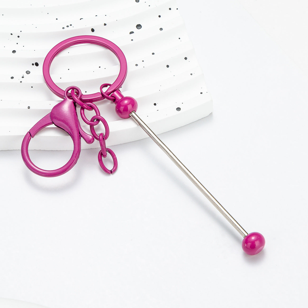 Wholesale Beadable Keychains Colorful DIY Beaded Keychains ACC-KC-HuaH008