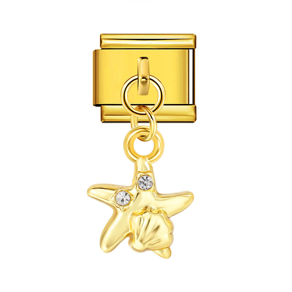 Wholesale Italian Charm Bracelet 9mm DIY Marine life Creative Stainless Steel Composable Bracelet