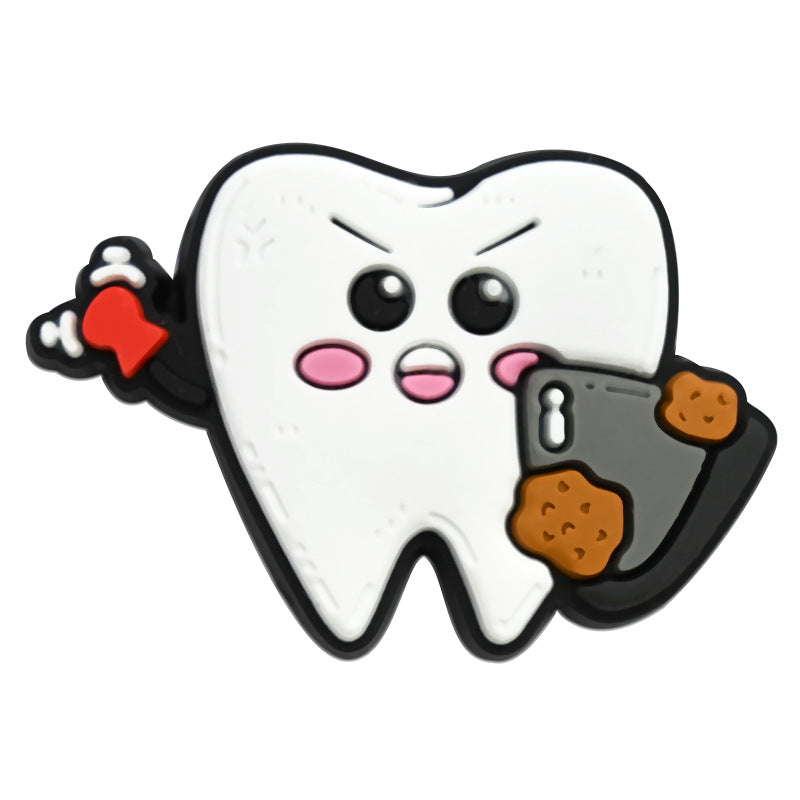 Wholesale Random 100pcs Protect Teeth Shoes Accessories Shoes Charms