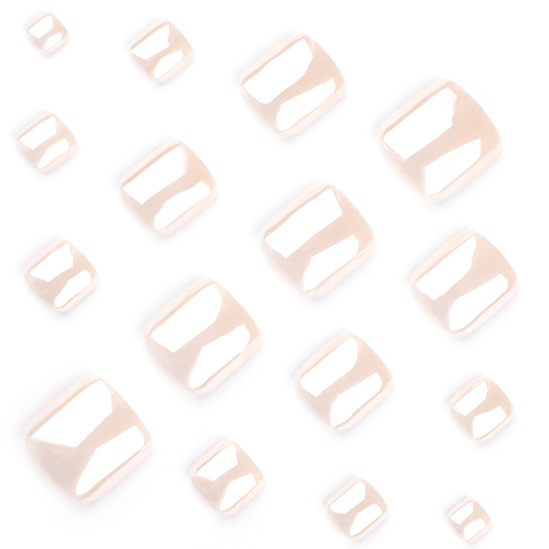 Wholesale 24 Pieces/box Nude Pearlescent Nails Kits Nail Stickers