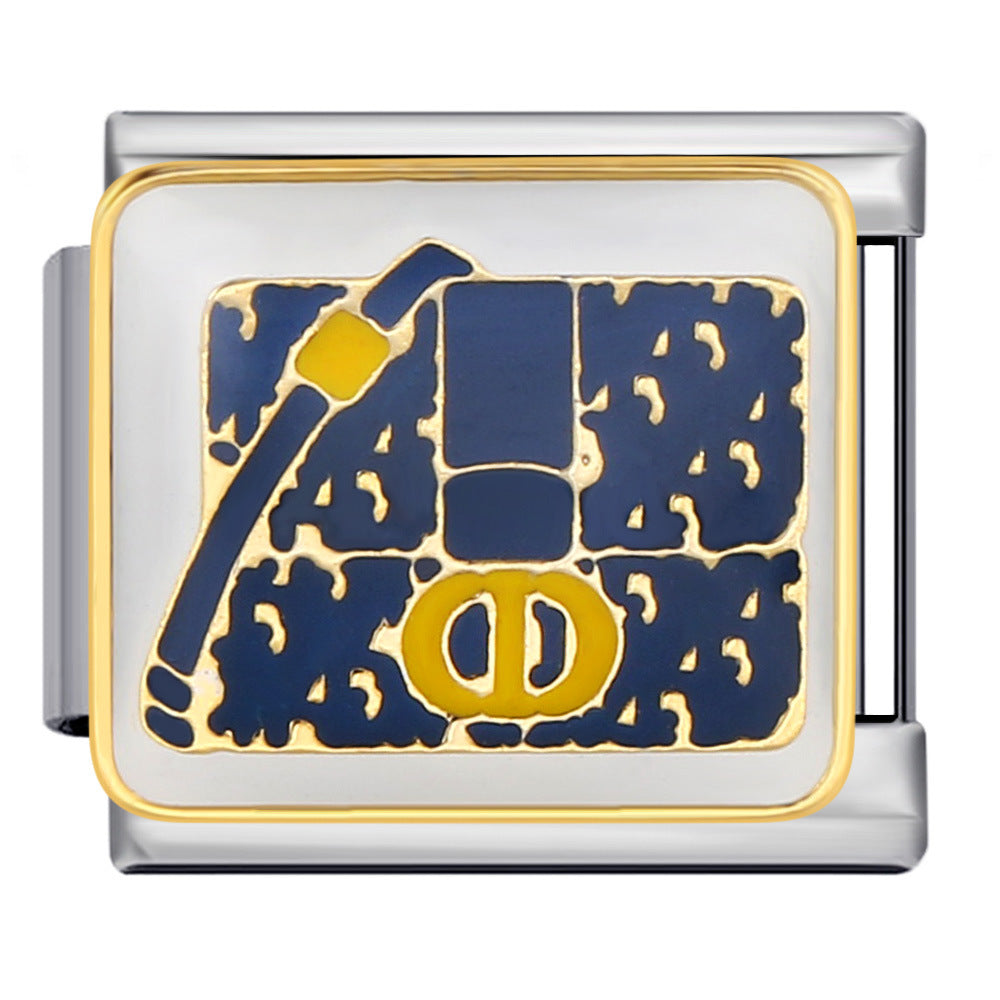 Wholesale Italian Charm Bracelet 9mm DIY Splicing Removable Exquisite Bag Stainless Steel Composable Bracelet